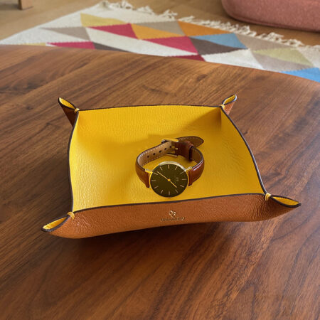 Vide-poche en cuir véritable