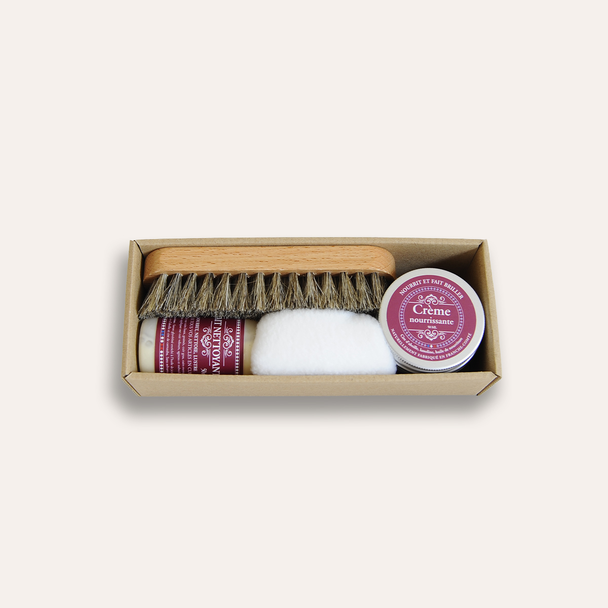 Coffret entretien maroquinerie